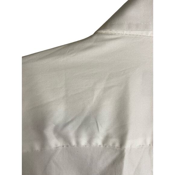 David Donahue Trim Fit Solid French Cuff Tuxedo Dress Shirt Luxury Size 18 34/35 - Picture 11 of 11